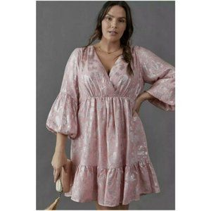 Anthropologie Jolene Jacquard Mini Dress NWT Pink
